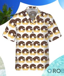 Adorable Cartoon Sloth On Donut Hawaiian Shirt Funny Sloth Shirt