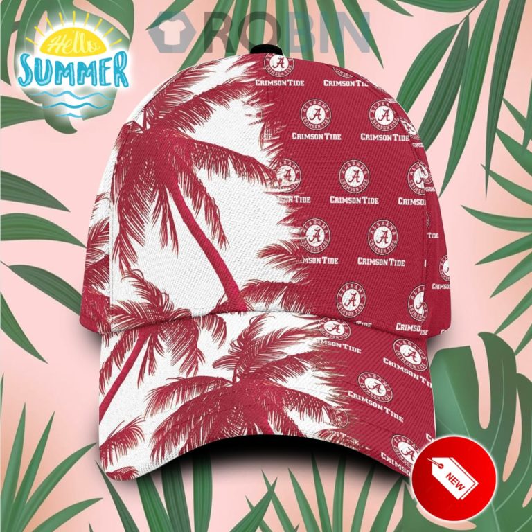 Alabama Crimson Tide Palm Trees Hawaiian Summer Classic Baseball Cap Hat