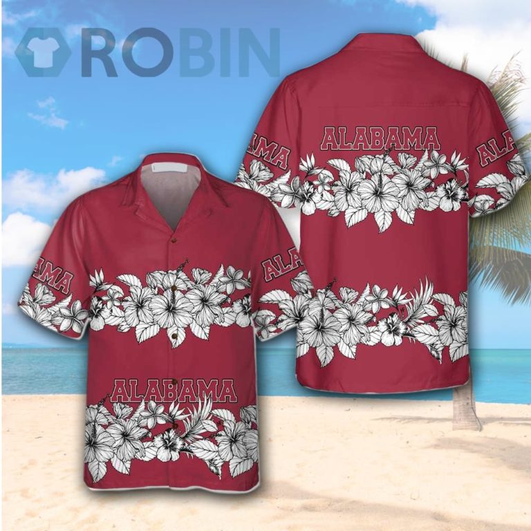 Alabama Flower Hawaiian Shirt Floral Alabama Shirt
