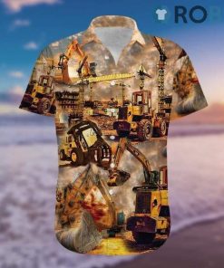 Amazing Beautiful Construction In The Sunset Hawaiian Shirt Amazing Beautiful Construction In The Sunset Hawaiian Shirt