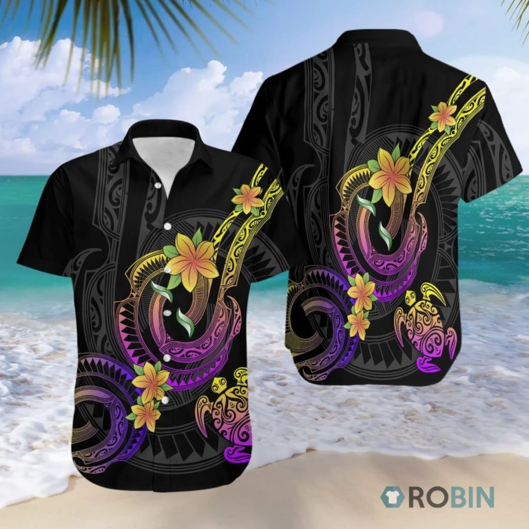 Amazing Polynesian Frangipani Flower Hawaiian Shirt