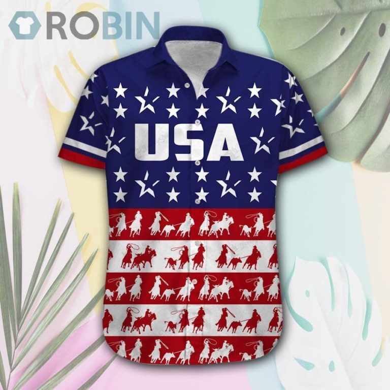 America Team Roping Hawaii Shirt & Shorts