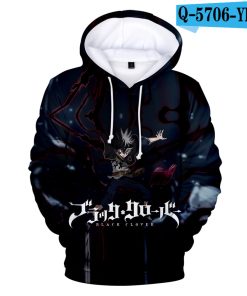 Anime 3D Printed Black Clover Hooded