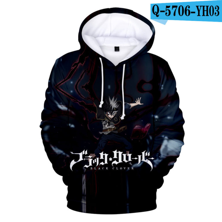 Anime 3D Printed Black Clover Hooded