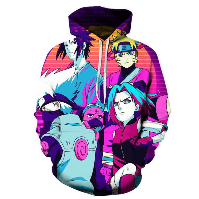 Anime Naruto 3D Printed Akatsuki Hoodie Shirt