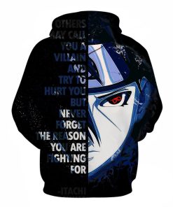 Anime Uchiha Sasuke Hoodie Shirt – Naruto 3D Printed Hooded