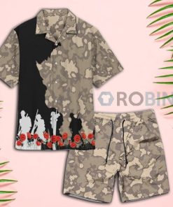 Anzac Day Anzac Day Hawaiian Shirt and Shorts Anzac Day Anzac Day Hawaiian Shirt and Shorts