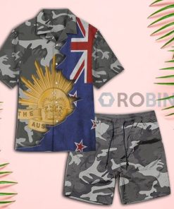 Anzac Day Australian Flag Camo Hawaiian Shirt Anzac Day Australian Flag Camo Hawaiian Shirt