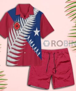 Anzac Day Australian Flag Hawaiian Shirt and Shorts Anzac Day Australian Flag Hawaiian Shirt and Shorts