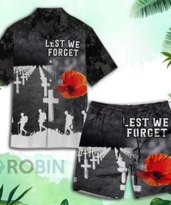 Anzac Day Cross Monuments Hawaiian Shirt and Shorts
