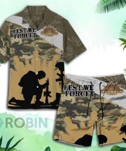 Anzac Day Lest We Forget Hawaiian Shirt and Shorts Anzac Day Lest We Forget Hawaiian Shirt and Shorts