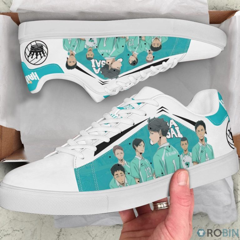 Aoba Johsai Skateboard Shoes Custom Haikyuu Anime Sneakers