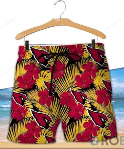 Arizona Cardinals Nfl Black Red Hawaiian Shirt Shorts