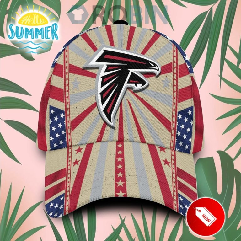 Atlanta Falcons Retro Vintage Design Hawaiian Summer Classic Baseball Cap Hat