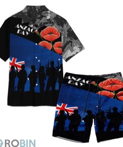 Australia Flag Camo Hawaiian Shirt and Shorts