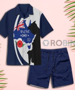 Australian Map Flag Hawaiian Shirt and Shorts