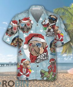 Awesome Xmas Pug Party Christmas Pug Hawaiian Shirt