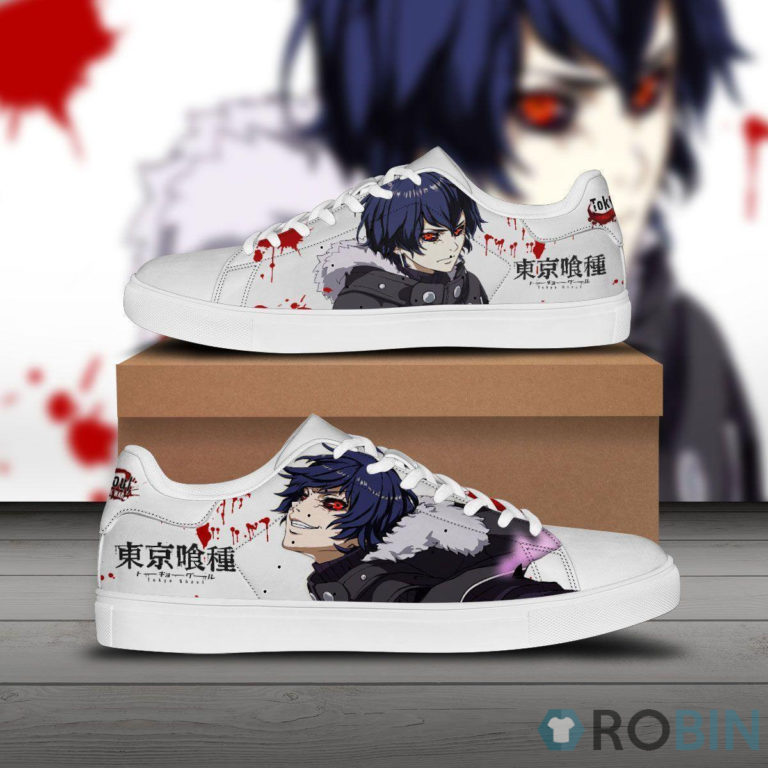 Ayato Kirishima Stan Smith Sneakers Custom Tokyo Ghoul Anime Shoes