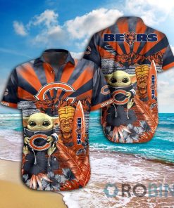 Baby Yoda Chicago Bears Nfl Hawaiian Shirt And Shorts