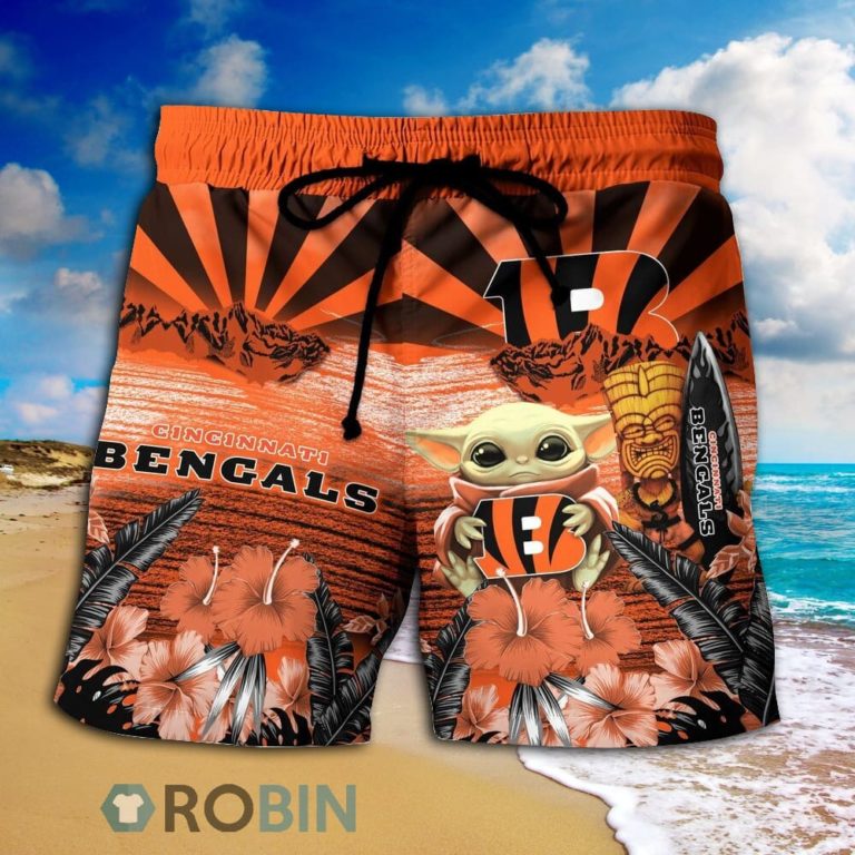 Baby Yoda Cincinnati Bengals Nfl Hawaiian Shirt And Shorts