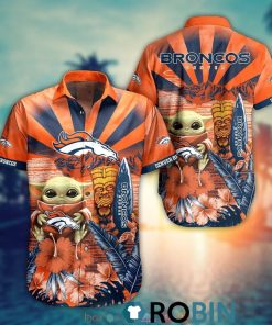 Baby Yoda Denver Broncos Nfl Hawaiian Shirt And Shorts