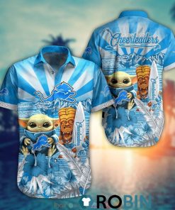 Baby Yoda Detroit Lions Nfl Hawaiian Shirt And Shorts