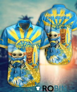 Baby Yoda Los Angeles Chargers Nfl Hawaiian Shirt And Shorts