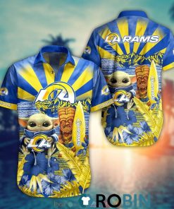 Baby Yoda Los Angeles Rams Nfl Hawaiian Shirt And Shorts