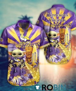 Baby Yoda Minnesota Vikings Nfl Hawaiian Shirt And Shorts