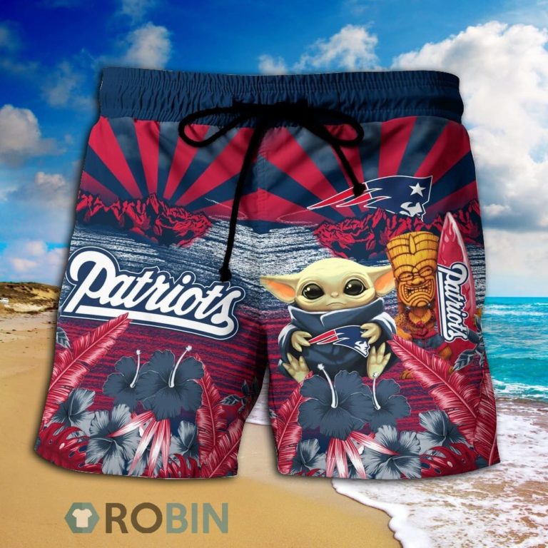 Baby Yoda New England Patriots Nfl Hawaiian Shirt And Shorts