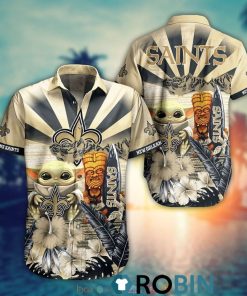 Baby Yoda New Orleans Saints Nfl Hawaiian Shirt And Shorts