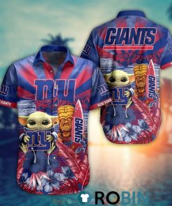 Baby Yoda New York Giants Nfl Hawaiian Shirt And Shorts