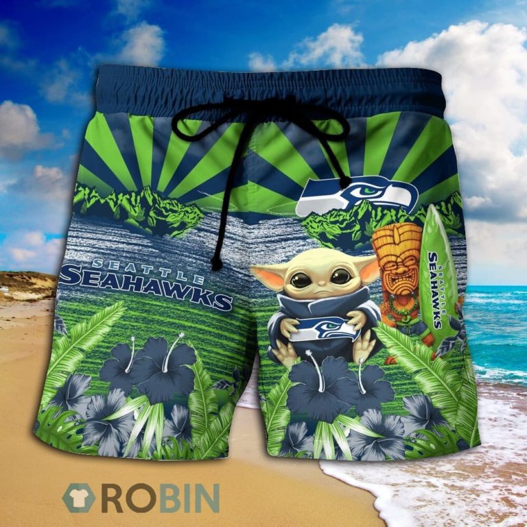Baby Yoda Seattle Seahawks Nfl Hawaiian Shirt And Shorts