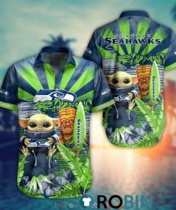 Baby Yoda Seattle Seahawks Nfl Hawaiian Shirt And Shorts