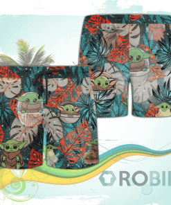 Baby Yoda Star Wars Hawaiian Shirts Beach Short