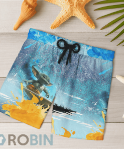 Baby Yoda Surfing Star Wars Hawaiian Shirts Beach Short