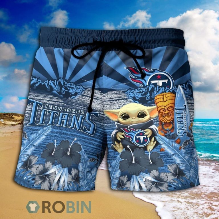Baby Yoda Tennessee Titans Nfl Hawaiian Shirt And Shorts