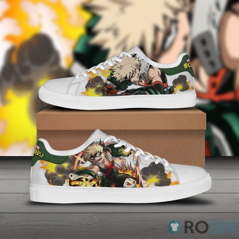 Bakugou Sneakers Custom My Hero Academia Anime Skate Shoes