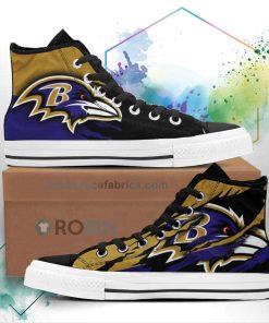 Baltimore Ravens Shoes Custom High Top Sneakers