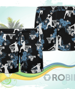 Basketball Hawaiian Shirts Beach Short