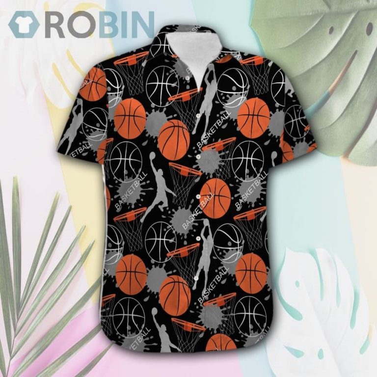 Basketball Pattern Hawaii Shirt & Shorts