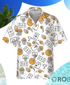 Basketball Pattern Hawaiian Shirt Basketball Pattern Hawaiian Shirt