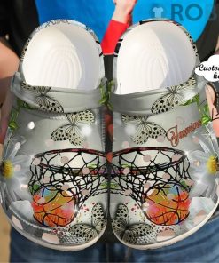 Basketball Personalized Daisy Crocs Crocband Clog