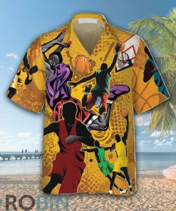 Basketball Players Hawaiian Shirt Button Up Basketball Shirt