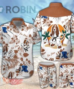 Basset Hound Jiu Jitsu Hawaiian Shirt & Shorts Set