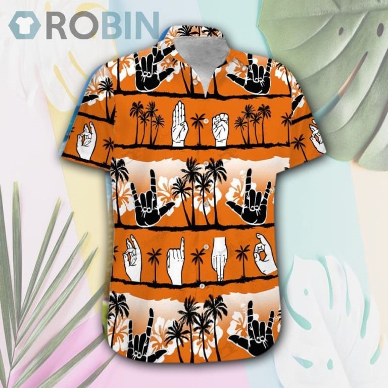 Be Kind Sign Language Sunset Hawaii Shirt & Shorts