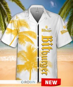 Bitburger Beer Palm Tree Hawaiian Shirt