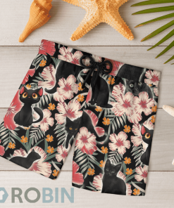 Black Cat Hawaiian Shirts Beach Short