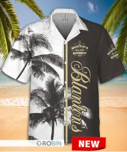 Blanton’s Bourbon Whiskey Palm Tree Hawaiian Shirt