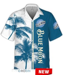 Blue Moon Beer Palm Tree Hawaiian Shirt